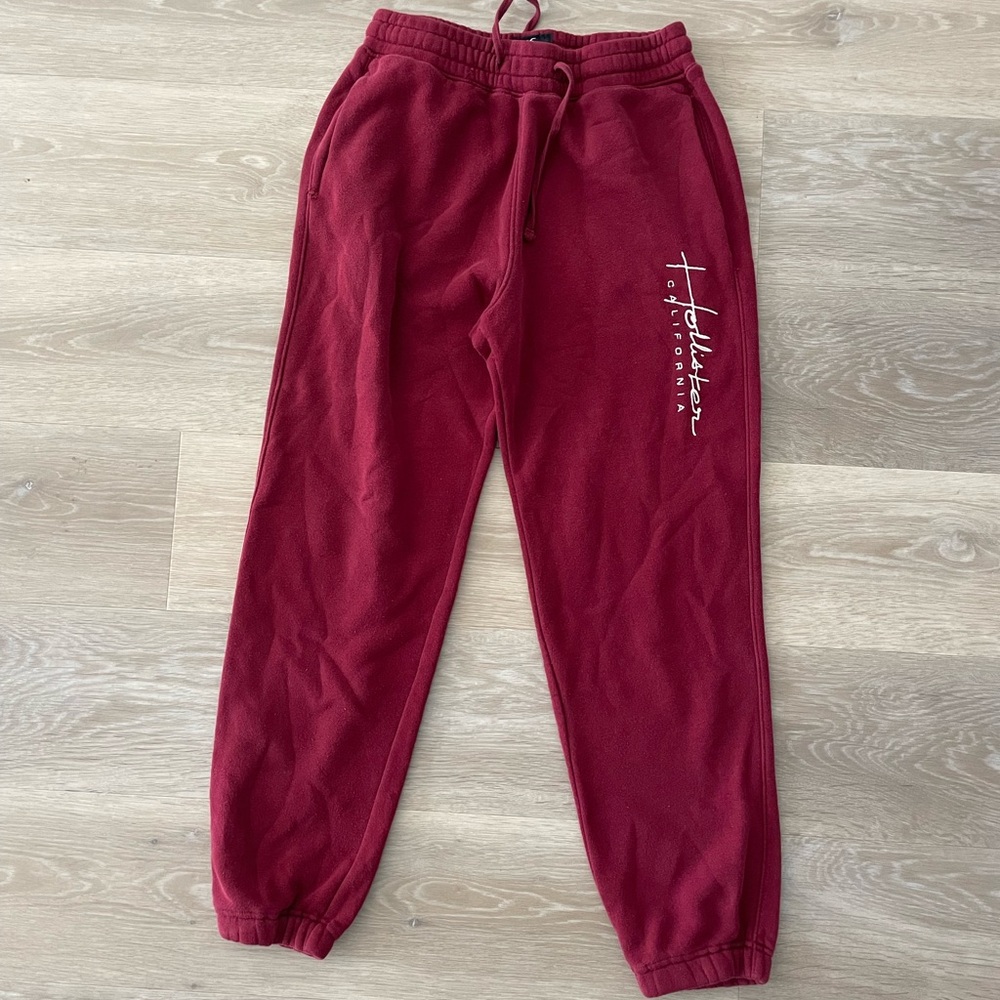 Hollister Red Jogger Sweatpants XS